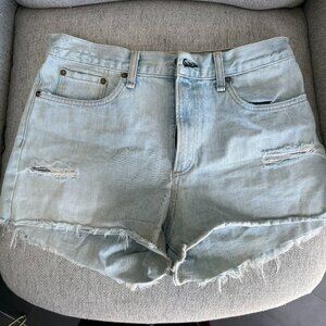 Rag and Bone Distressed Jean Shorts - Light Wash